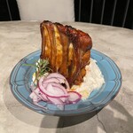 吉祥寺 井の頭テラス HONOO - スペアリブのオーブン焼き ～マッシュハニーマスタード～。美味し。