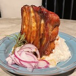 吉祥寺 井の頭テラス HONOO - スペアリブのオーブン焼き ～マッシュハニーマスタード～。美味し。