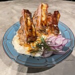 吉祥寺 井の頭テラス HONOO - スペアリブのオーブン焼き ～マッシュハニーマスタード～。美味し。
