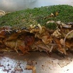 お好み焼き 八昌 - そば肉玉イカ天トッピング