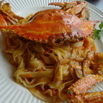デルソーレ - 渡りガニのオーロラソーススパゲティ 自家製生パスタ タリアテッレ
