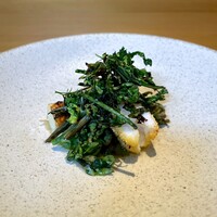 センティウ - ③草履エビのベニエ、ルッコラ、