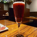 焼肉USON - 樽生スパークリングワイン (ロゼ)