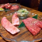 焼肉USON - 【焼き物 (塩)】特選ネギカルビ、ハラミ