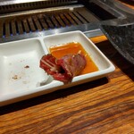 焼肉USON - カルパッチョ風ねぎムチンロース (究極の赤身 2.5秒焼き)