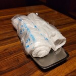 焼肉USON - 差し替えたおしぼり