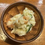 焼鳥かさ岡 - お通し(ポテトサラダ)