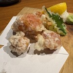 地酒と道産食材 一笑 本店 - 名物・筋子の天ぷら