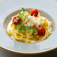 濃厚な蟹のクリームパスタ 生パスタ