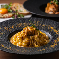 生ウニとカラスミの潮の香りのカルボナーラ 生パスタ