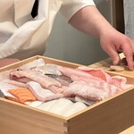 立ち食い鮨極 - ネタ箱