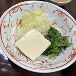 味満ん - 豆腐と野菜大事。やっぱり旨い。箸休めとかじゃ無くてたべたいし美味しい