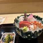 しげ松 - 本鮪、平目、車海老の造り