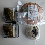 巴堂製菓舗 - 桜餅✕2個、マドレーヌ、酒饅頭
