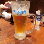 焼肉ホルモン だんだん - 2025年４月　生ビール（飲んじゃった）