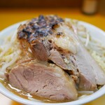 ラーメンエース - 期間限定 味噌ラーメン ニンニク少し、焦がしアブラ