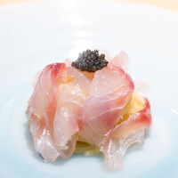 RISTORANTE IL NODO - 2025.4 三崎の黒鯛 スパゲッティーニ 鶏節 キャヴィア