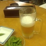 Nomi Tokoro Bakkasu - 生ビールと枝豆