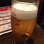 Morizou - ちょこっとビール飲みたい。スーパードライがグラスで480円