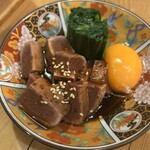 もつ焼★キャプテン - レバにらユッケ