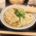 饂飩頑陣 本店 - いか鶏天うどん1000円