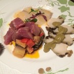 トラットリア コルポ デラ ストレーガ - 前菜　海の幸の盛り合せ