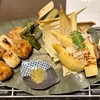 ふく亭 - 料理写真:鴨つくね串焼き（¥870〜）、焼筍（時価）