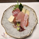 ふく亭 - 旬のお造り盛り合せ（¥1,500〜）