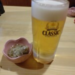 開陽亭 すすきの店 - サッポロクラシック生ビールでスタート