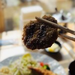 民家カフェ れんこん - ひと口サイズより大きめ