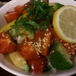 やま竹 - こだわりトマトの冷製ぶっかけそば　１１００円