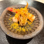 心一 - 車海老のカラスミがけ