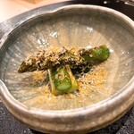 心一 - 厚沢部のアスパラすあげ チーズ2種類かけ