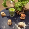 薪焼ステーキ コケット - 前菜５種の盛り合わせ (菜の花の冷製ポタージュ 、大根のロースト蟹味噌ソース 、三浦産鮮魚のリエット 、里芋のアッシュパルマンティエ 、トリュフのシュークリーム）