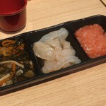 日本酒バルかぐら - ・刺身付かぐらコース 珍味3種盛り合わせ