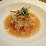 甘鯛と生くらげの中華風カルパッチョ