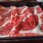 涮涮鍋壽喜燒Dontei 小山店 - 国産牛ロース、、これくらいの脂なら大丈夫