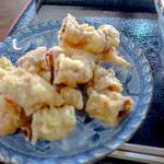 ヨコクラうどん - ゲソ天（カット）