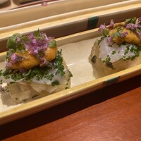 銀座 しのはら - 河豚の煮凝り。薬味との調和が素晴らしい。