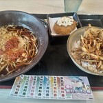 ゆで太郎 もつ次郎 - ゆで太郎さんの朝定にクーポンでコロッケ