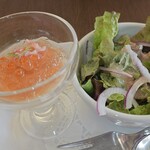ロイヤルホスト - スペシャルセット　サラダとジュレ＆フラン仕立