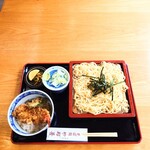 やぶ善 - ■ ランチサービス C：ざるそば or たぬきそば + ミニえび天丼、1,200円
      ■ 中華ざる変更、50円