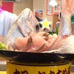 廻鮮寿司 塩釜港 - 鯛の活き造り・未食（H26.8）