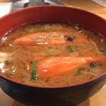 廻鮮寿司 塩釜港 - 海老の味噌汁（H26.8）
