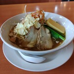 幸楽苑 - にんにくバターラーメン+ネギ