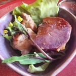 朱の門 - 鶏と紫芋