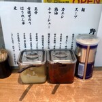 ラーメン 野良裏家 - 卓上味変調味料