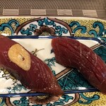 鮨の松由 - ヅケのカツオとマグロ赤身