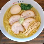 鶏そば カヲル - 鶏そば塩全部のせの大盛り