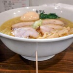 鶏そば カヲル - 鶏そば塩全部のせの大盛り